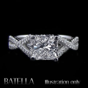 EGL Certified 1.31 Ct E Radiant Vintage Setting Diamond Engagement Ring 14k Gold