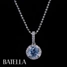 0.56 Ct Natural Citrine Gemstone & Round Diamonds Pendant Chain 14k Yellow Gold