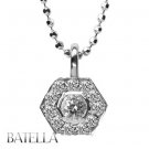 0.22 Ct E/VVS2 Genuine Natural Round Cut Diamonds D-E/VS1 Pendant 18k White Gold