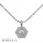 0.22 Ct E/VVS2 Genuine Natural Round Cut Diamonds Pendant 18k White Gold Ladies