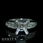 Semi Mount Mounting 1.25 Ct D-E/VS1-2 Princess Diamond Engagement Ring 14k Gold