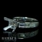 Semi Mount Mounting 1.25 Ct D-E/VS1-2 Princess Diamond Engagement Ring 14k Gold