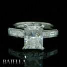 Semi-Mount .35 Ct D-E VS2-SI1 Radiant Natural Diamond Engagement Ring 14k W Gold