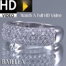New 1.00 Ct EX Cut E-F VVS1-VVS2 Round Cut Diamonds pave Ring 18k Yellow Gold NR