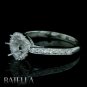 1-1.30 Ct Round Cut Diamond Semi-Mount Mounting Engagement Ring 18k White Gold