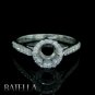 1-1.30 Ct Round Cut Diamond Semi-Mount Mounting Engagement Ring 14k White Gold