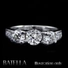 EGL Certified 1.80 Carats F/SI2 Round Cut Diamond Engagement Ring 18k White Gold
