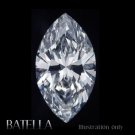 EGL Certified 1.02 Carat D Color SI2 Clarity VG Marquise Cut White Loose Diamond