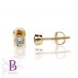 0.54 Ct J-K VVS2 Diamond Stud Earrings 14k Yellow Gold