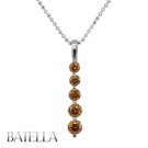 0.96 Carat Fancy Yellow VS2-SI1 EX Round Diamonds Journey Pendant 14k White Gold