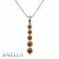 0.96 Carat Fancy Yellow VS2-SI1 EX Round Diamonds Journey Pendant 14k White Gold