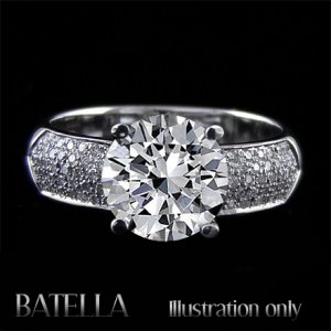 Certified 1.62 Ct H/SI2 Round Pave Diamonds Engagement Ring 18k White Solid Gold