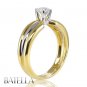 0.44 Ct I/VVS2 Ex Round Diamond Solitaire Engagement Ring 18k White Yellow Gold