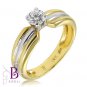 0.44 Ct I/VVS2 Ex Round Diamond Solitaire Engagement Ring 18k White Yellow Gold