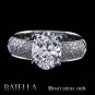 0.30 Ct E-F/VVS1-VVS2 Diamond Semi Mount Mounting Engagement Ring 18k White Gold