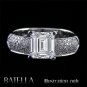 0.30 Ct E-F/VVS1-VVS2 Diamond Semi Mount Mounting Engagement Ring 18k White Gold