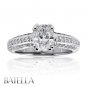 1.76 Ct G/SI1 Natural Oval & Round Cut Diamond Engagement Ring 14k White Gold