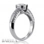1.76 Ct G/SI1 Natural Oval & Round Cut Diamond Engagement Ring 14k White Gold