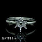 Solitaire Setting Mounting For Round 0.50-1 Ct Diamond Engagement Ring 14k Gold