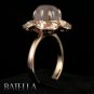 3.60 Ct Bubble Rose Quartz Gemstone Womens Ring Sterling Silver 925 Pinkish
