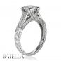 EGL Certified 1.80 Ct I/I1 Princess Round Diamond Engagement Ring 18k White Gold