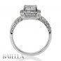GIA Certified 1.39 Ct H/VS2 Radiant Diamond Engagement Halo Ring 18k White Gold