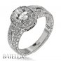 0.84 Ct D/VS2 Natural Oval & Round Cut Diamonds Engagement Ring White 18k Gold