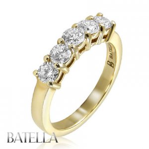 0.94 Ct I-J VS2-SI1 Natural Round Cut Diamond Wedding Band 14k Yellow Solid Gold