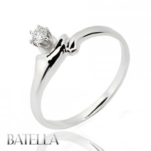 0.09 Carat E/VS1 EX Natural Round Diamond Solitaire Ring 14k White Gold Womens