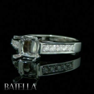 .30 Ct Natural Round Diamonds Semi Mount Engagement Ring 18k W Gold For Princess
