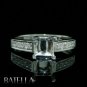 .30 Ct Natural Round Diamonds Semi Mount Engagement Ring 18k W Gold For Princess