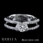 Round Diamonds Pave Mounting Engagement Ring 14k W Gold