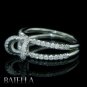 Semi Mount .38 Ct F-G/VVS1,2 Round Diamonds Pave Engagement Ring 14k White Gold