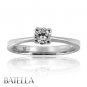 0.32 Ct H/SI2 EX Natural Round Diamond Solitaire Engagement Ring 18k White Gold