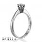 0.32 Ct H/SI2 EX Natural Round Diamond Solitaire Engagement Ring 18k White Gold