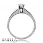 0.32 Ct H/SI2 EX Natural Round Diamond Solitaire Engagement Ring 18k White Gold
