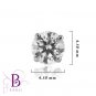 0.80 Ct D E VVS CE Round Diamond Stud Earrings 14k Gold
