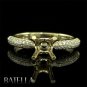 Semi Mount Mounting Setting Round E-F/VVS2-VS EX Engagement Ring 14k Yellow Gold