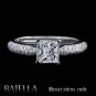 Semi Mount Mounting Setting Round E-F/VVS2-VS1 EX Engagement Ring 18k White Gold