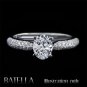 Semi Mount Mounting Setting Round E-F/VVS2-VS1 EX Engagement Ring 18k White Gold