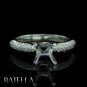 Semi Mount Mounting Setting Round E-F/VVS2-VS1 EX Engagement Ring 18k White Gold