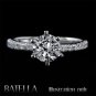 Semi-Mount 0.20 Carats E-F/VVS2-VS1 Round Diamond Engagement Ring 18k White Gold