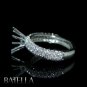 Semi Mount 0.60 Carats E-F/VVS2-VS1 Round Diamond Engagement Ring 18k White Gold