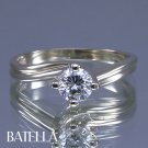 EGL 0.71 Ct F SI1 Round Solitaire Diamond Engagement Ring 14k Yellow Gold E.G.L