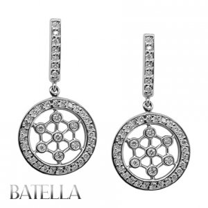 1.15 Ct F-G/VS2-SI2 VG Genuine Round Diamond Circle Drop Earrings 14k White Gold