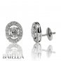 1.25 Carats G-H VVS2 VS1 Natural Oval Cut Diamond Stud Earrings 18k White Gold