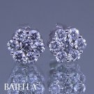 Gift 0.88 Ct E-F VVS2 EX Natural Round Cut Diamonds Stud Earrings 14k White Gold