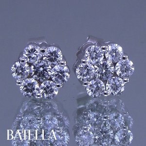 Gift 0.88 Ct E-F VVS2 EX Natural Round Cut Diamonds Stud Earrings 14k White Gold
