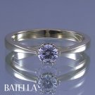 0.25 Carat D SI1 EX Cut Round Solitaire Diamond Engagement Ring 14k Yellow Gold