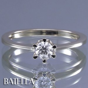 0.22 Carat F SI1 EX Cut Round Solitaire Diamond Engagement Ring 14k Yellow Gold